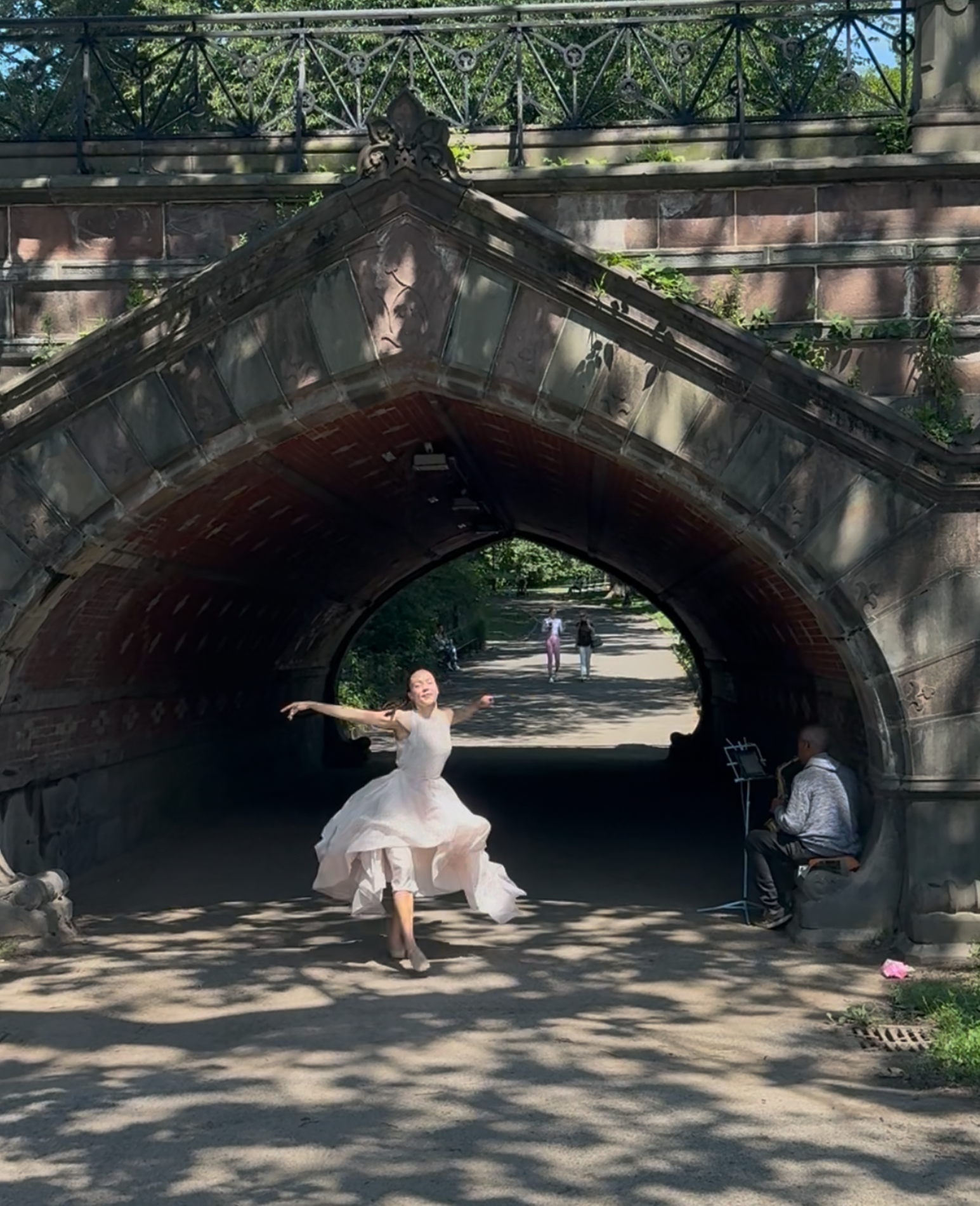 dancing in the park
